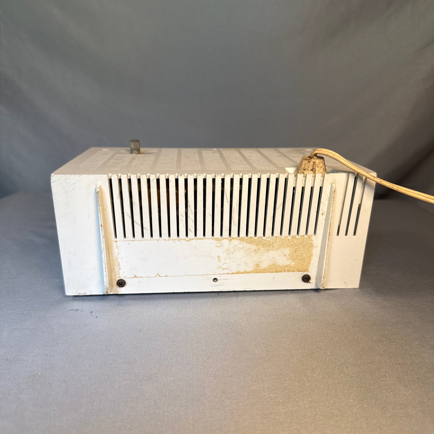 Vintage Philco AM Clock Radio Mid Century White Works Clock Radio Static