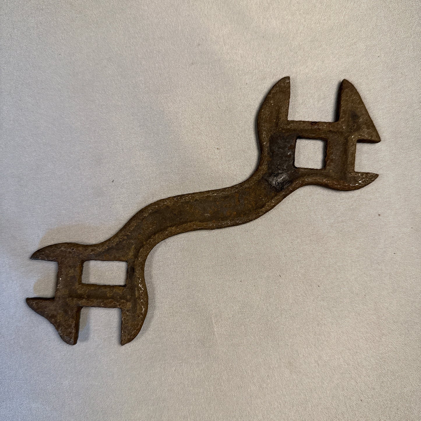Antique S-Shaped Multi Jaw Buggy Wrench Square Nut Implement Farm Tool