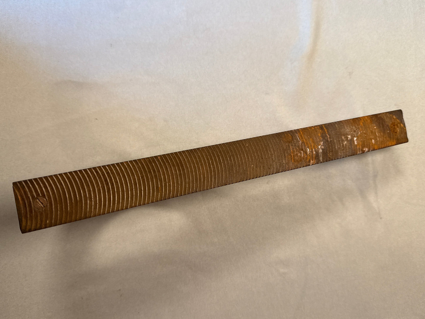 Antique Vixen Body File Holder Auto Body Lead Solder Plane Wood Handle Tool
