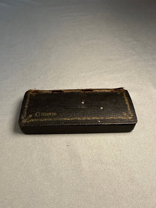 Antique Gillette Gold Tone Safety Razor Set with Original Case