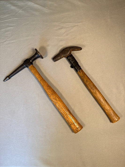 Vintage Fairmount FTF Auto Body Pick Hammer & Antique Cobbler Hammer Tool Lot