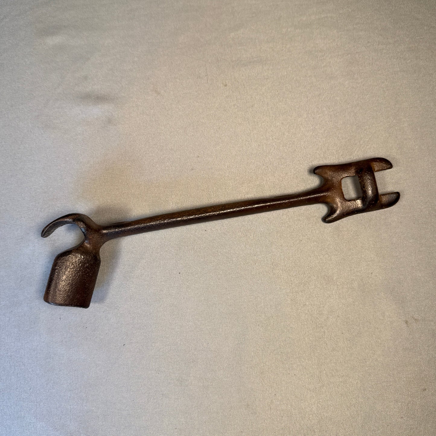Antique Cast Iron Multi Tool Wrench Primitive Farm Implement Spanner Tool