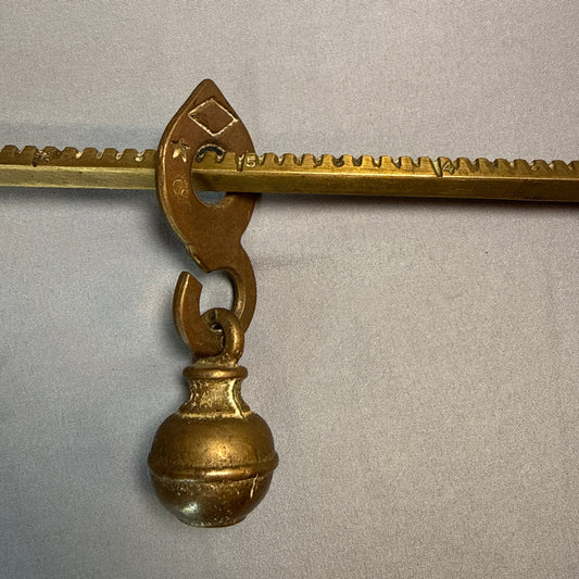 Antique Brass Balance Scale Hanging Steelyard Weight Scale Primitive Farm Tool Decor
