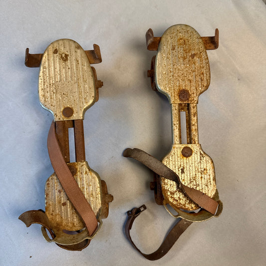 Vintage Kingston USA Clamp-On Roller Skates Pair Adjustable Steel Wheels
