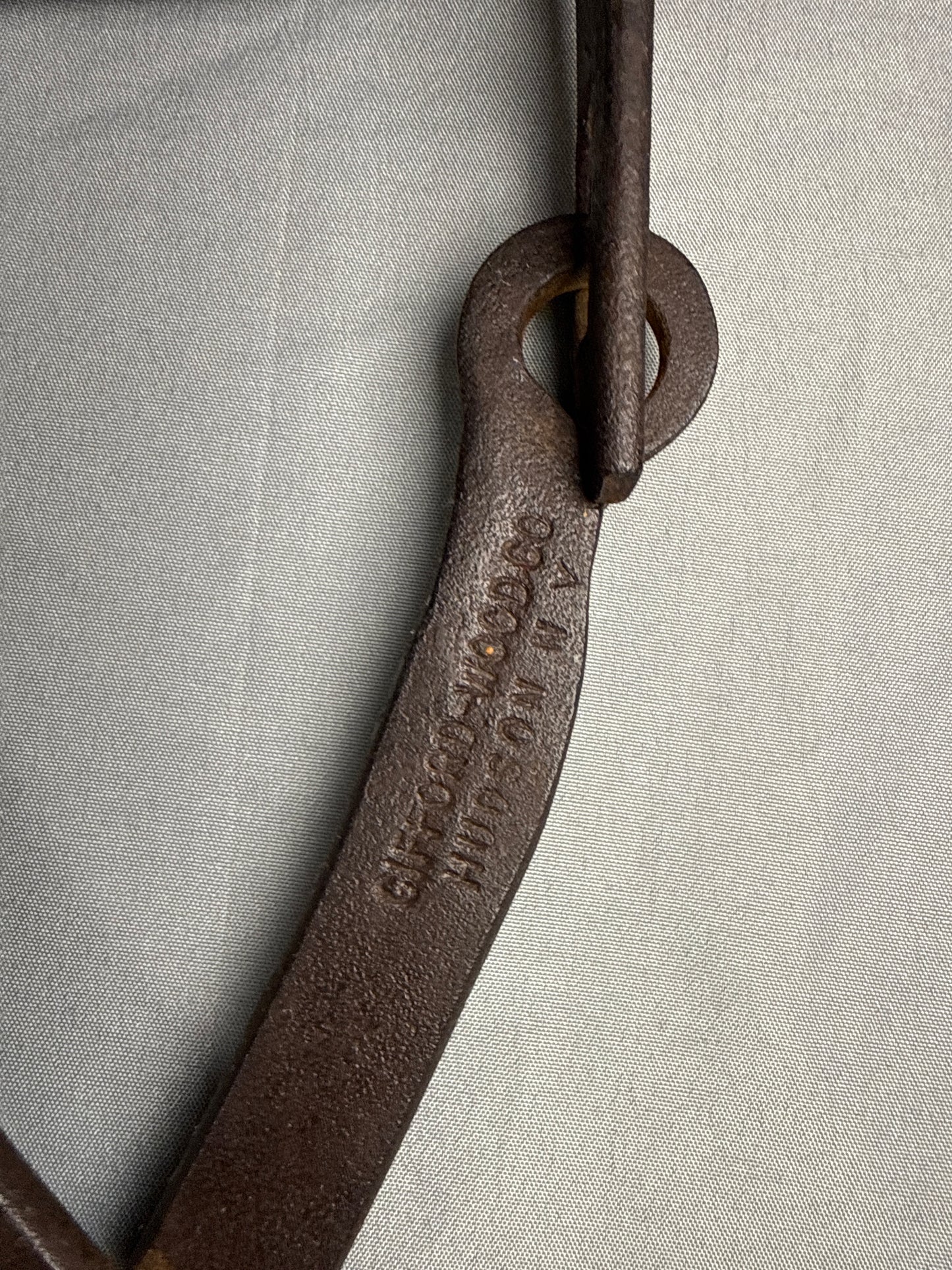 Vintage Geo. C. Richardson Ice Block Tongs Mendon IL Primitive Farm Tool