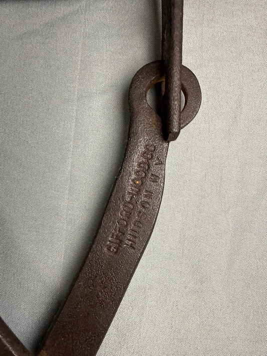 Vintage Geo. C. Richardson Ice Block Tongs Mendon IL Primitive Farm Tool