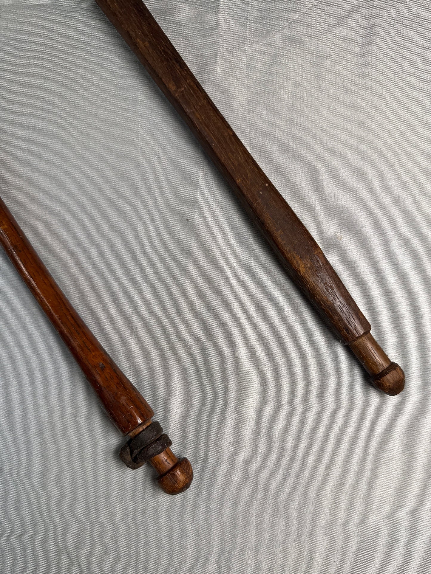 Antique Wooden Buggy Whip Stocks Pair Carriage Whip Handles