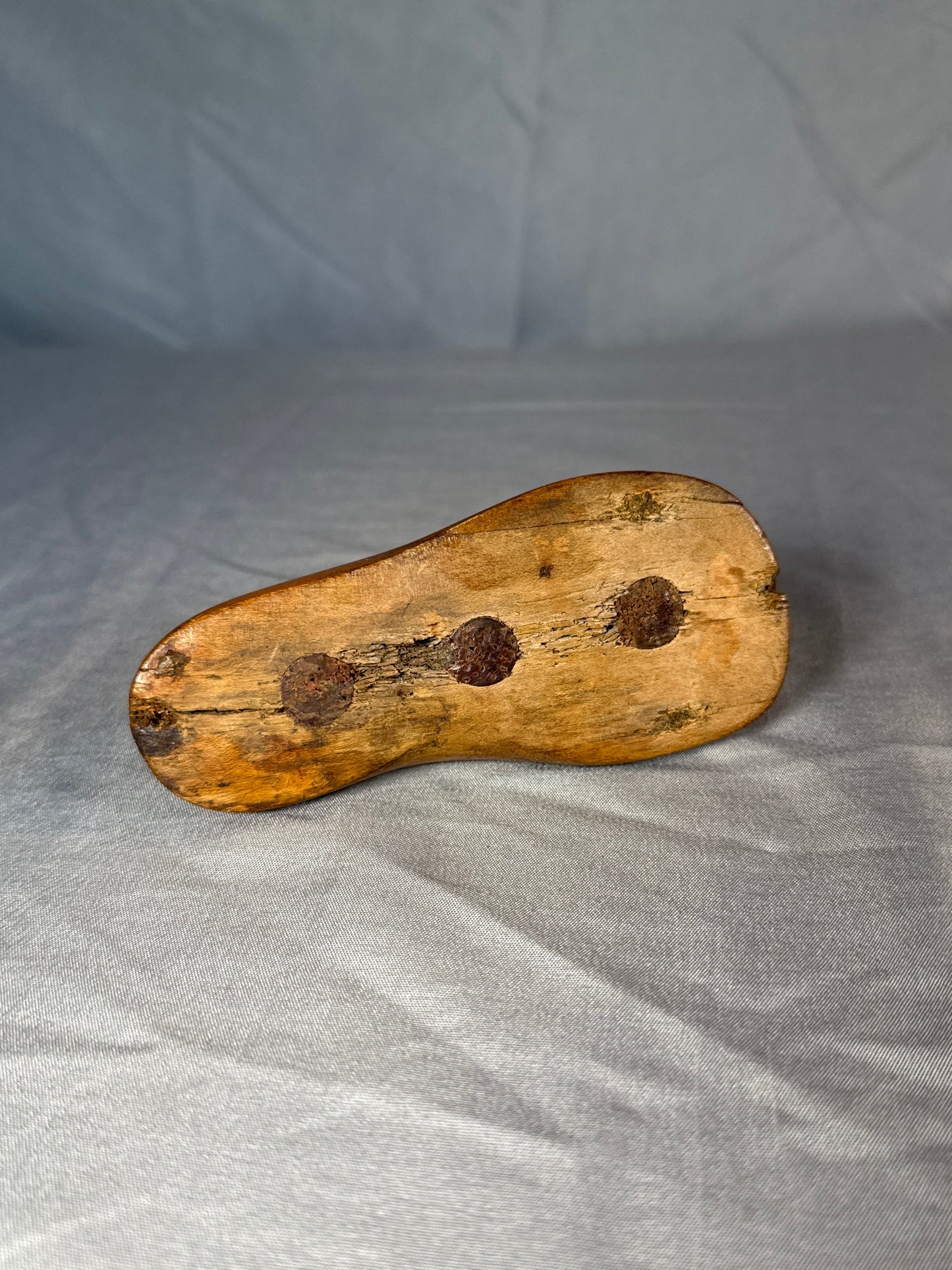 Antique Miniature Wooden Shoe Last Cobbler Form Child Size Shoemaker Tool