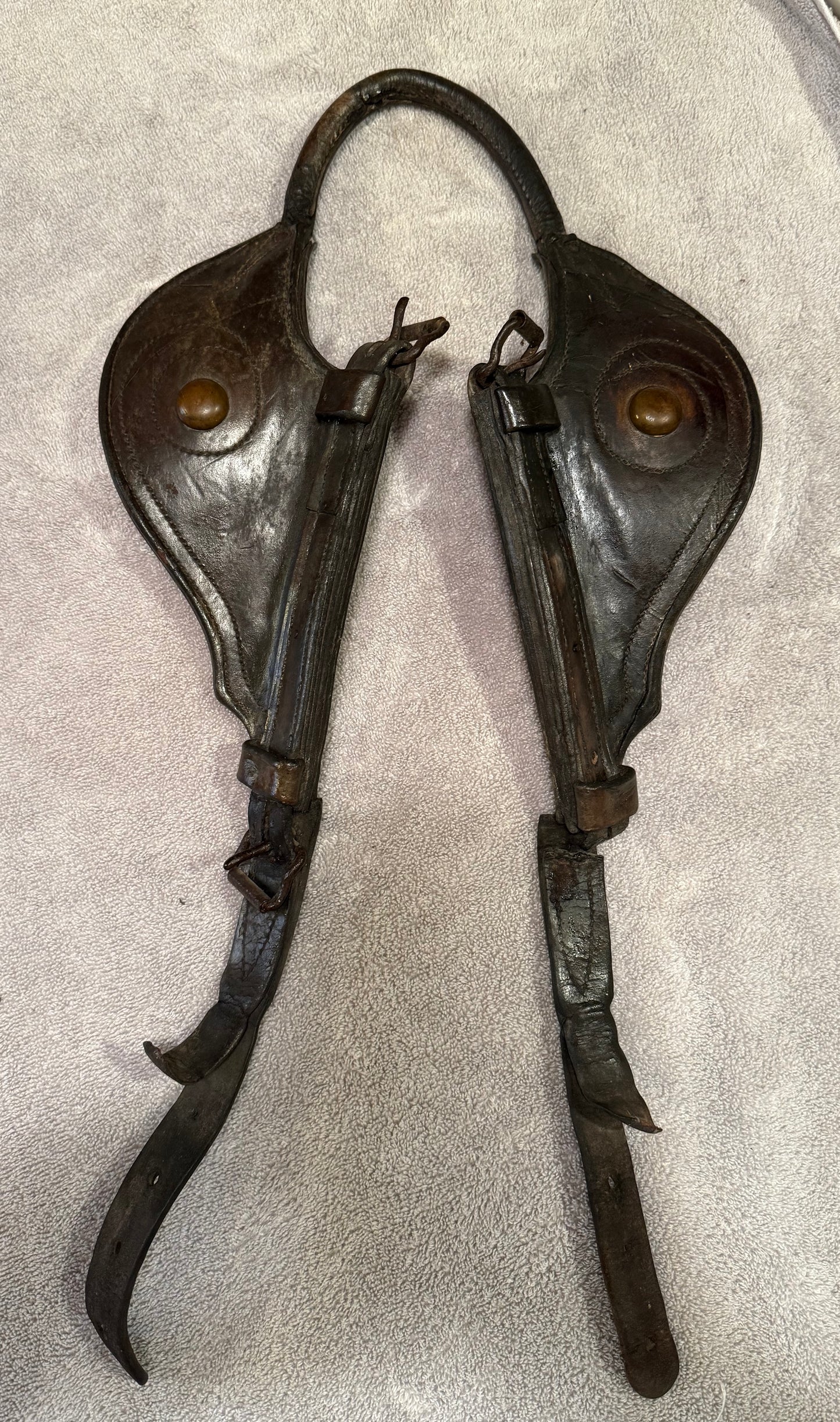 Antique Leather Horse Bridle Blinkers