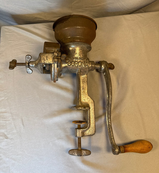 Vintage Corona No 1 Grain Corn Mill Grinder Landers Mora Hand Crank Clamp