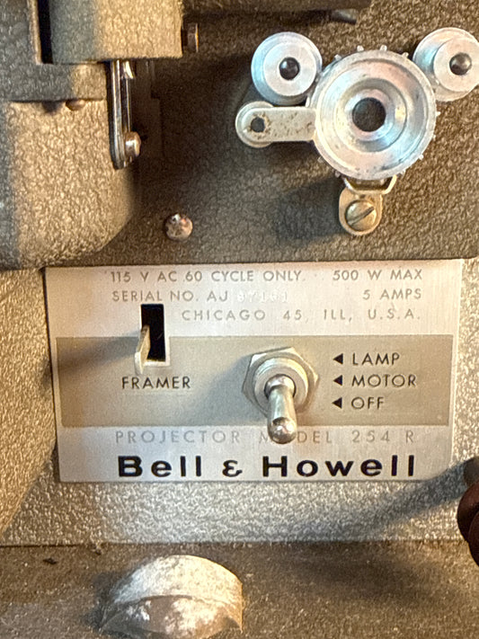 Bell & Howell Model 254R 8mm Film Projector Vintage Home Movie Projector
