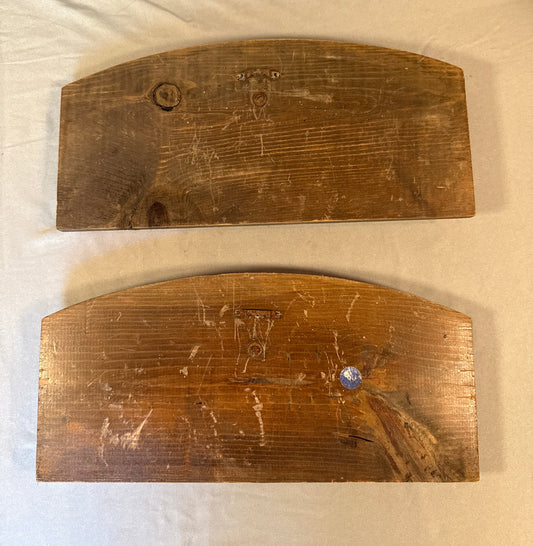 Vintage Frontenac Ford & Mercer Runabout Wood Wall Plaques Pair Automobilia