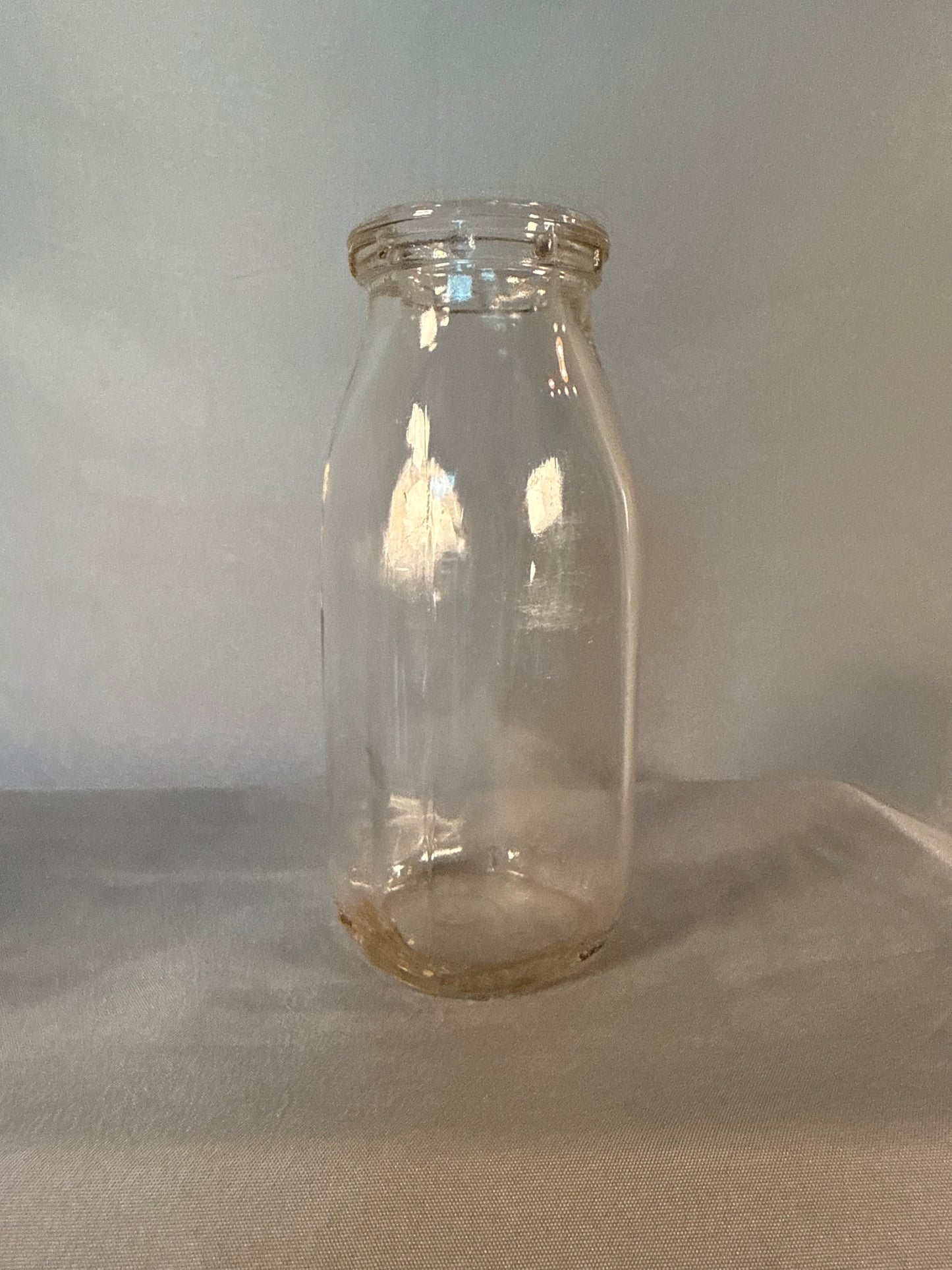 3 Vintage Embossed Dairy Milk Bottles Cloverleaf Union Dairy Union City TN