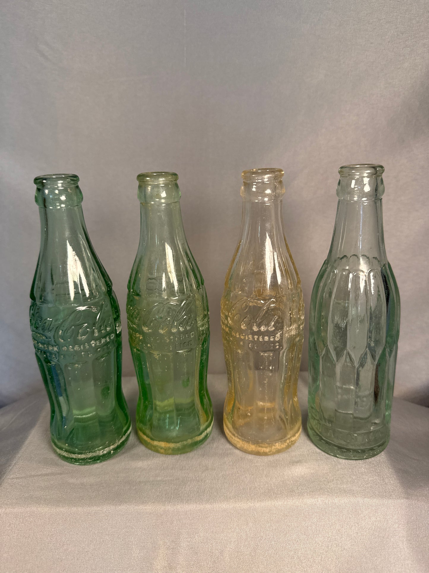 11 Vintage Soda Bottles Coca-Cola Pepsi Dr Pepper Royal Crown RC Cola Lot