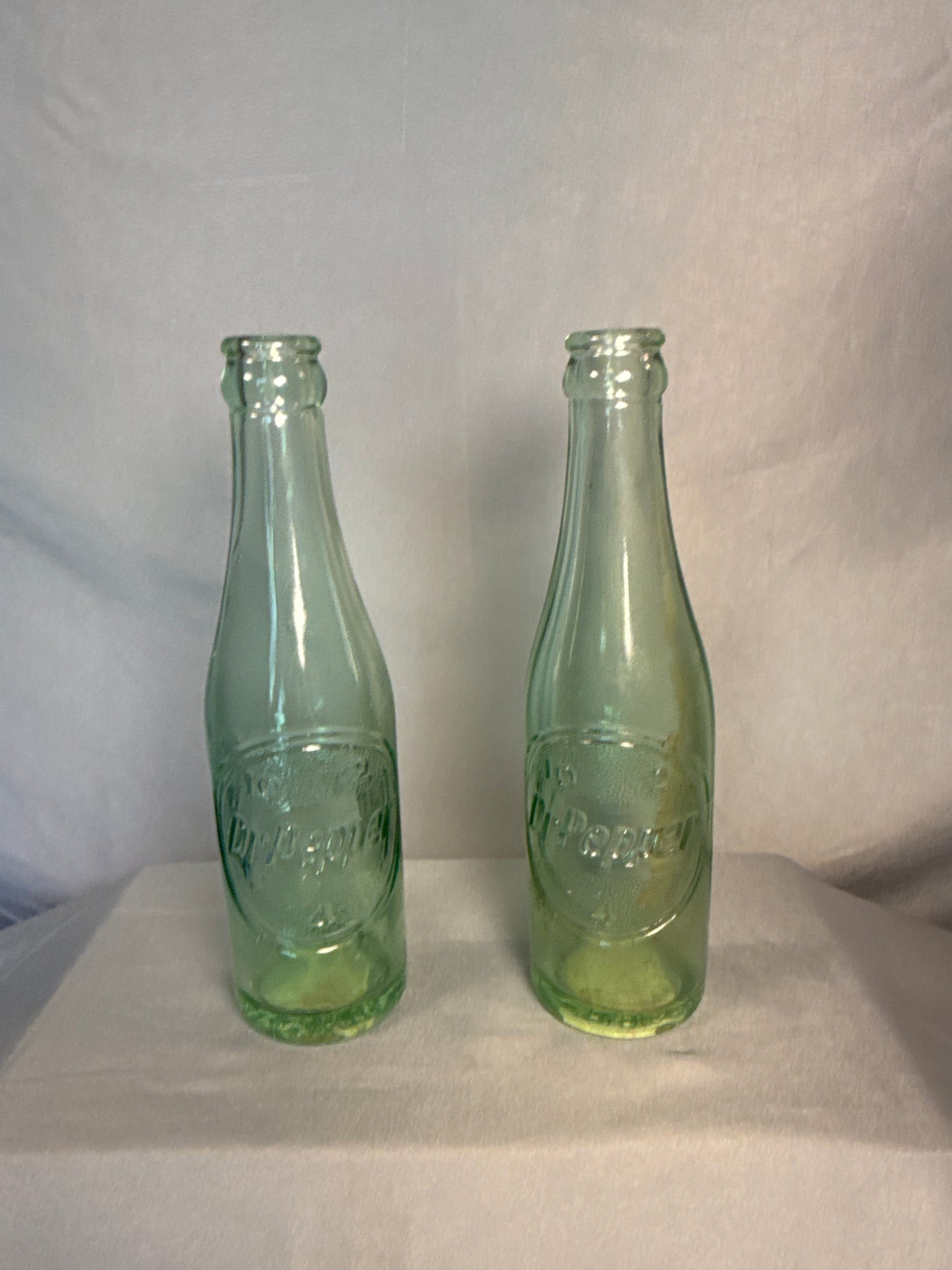 11 Vintage Soda Bottles Coca-Cola Pepsi Dr Pepper Royal Crown RC Cola Lot