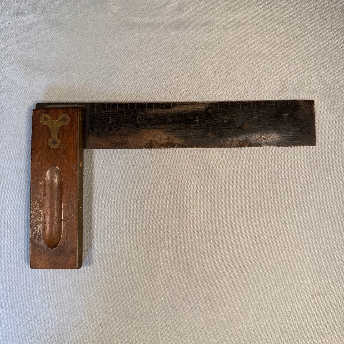 Vintage Stanley No 20 Sweetheart Try Square 8" Rosewood Brass Carpenter Tool