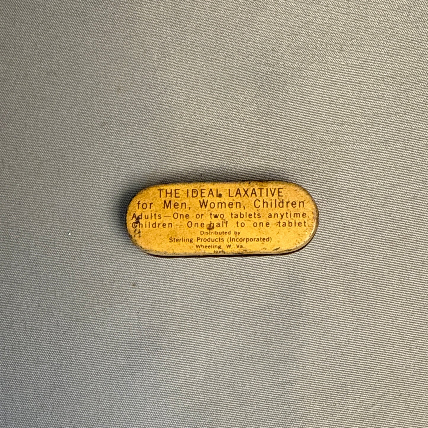 Antique Cascarets Chocolate Flavor Laxative Advertising Tin Free Sample