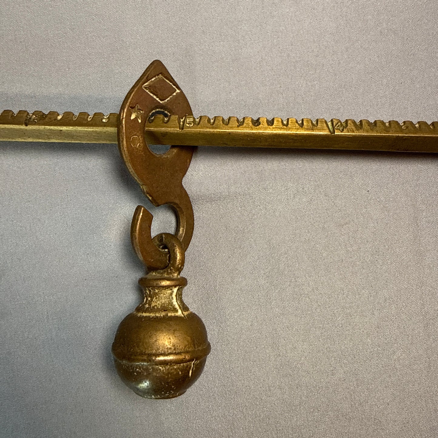 Antique Brass Balance Scale Hanging Steelyard Weight Scale Primitive Farm Tool Decor