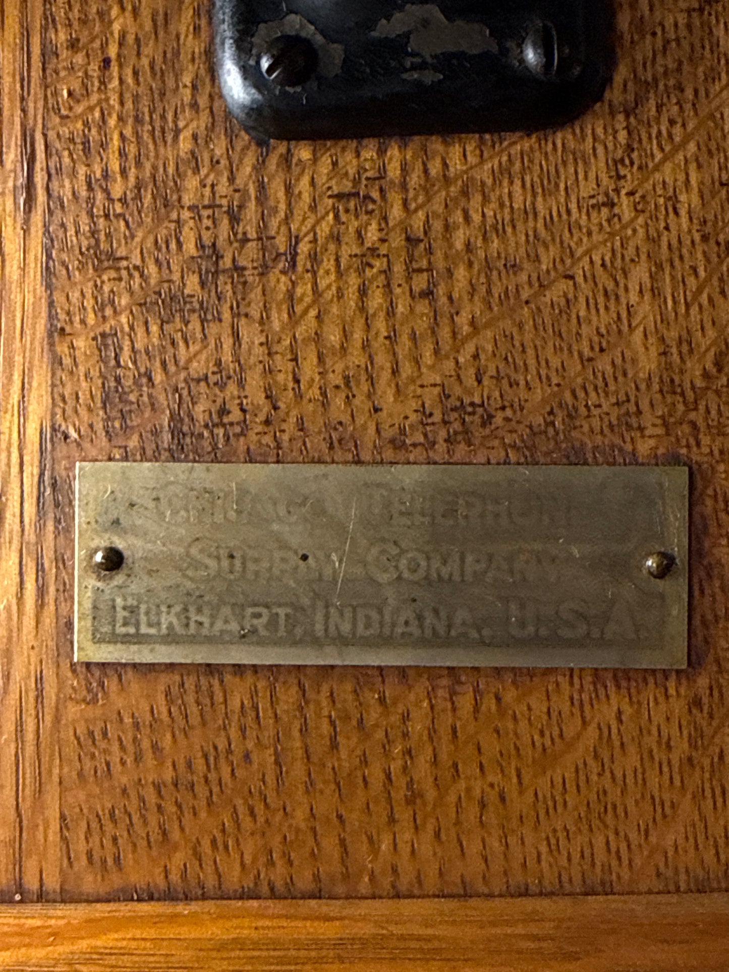 Antique Kellogg Oak Wall Crank Telephone Magneto Chicago Telephone Supply Co USA