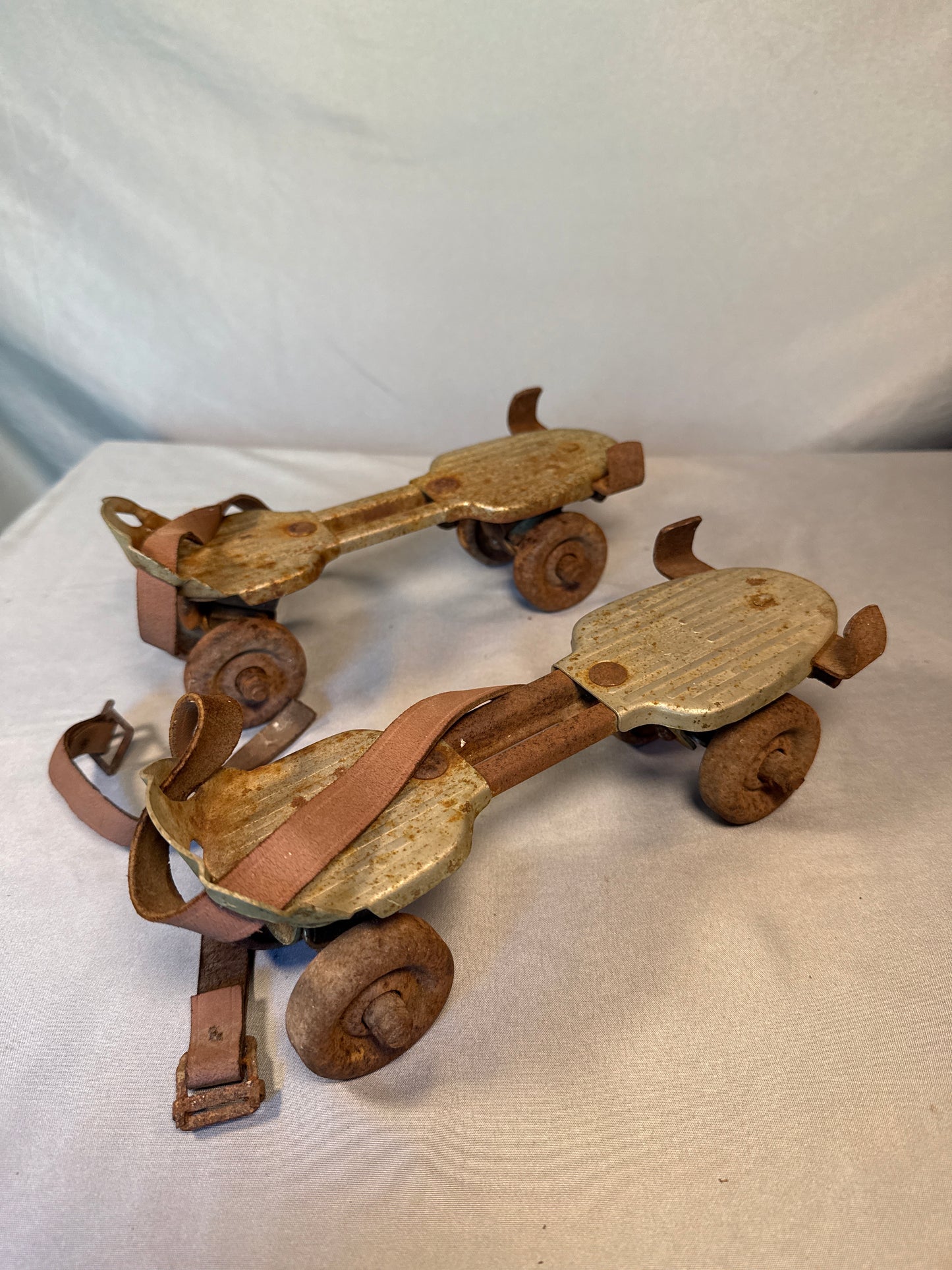 Vintage Kingston USA Clamp-On Roller Skates Pair Adjustable Steel Wheels