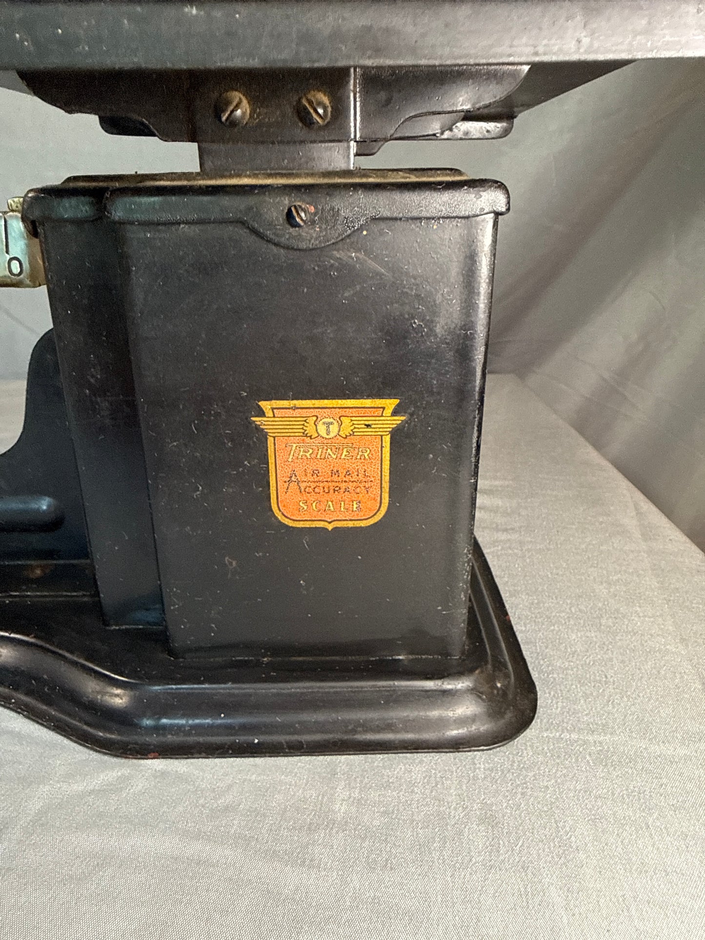 Vintage Triner 4lb Postal Scale U.S.P.O. Dept. 1944 Chicago IL Mail Parcel Scale
