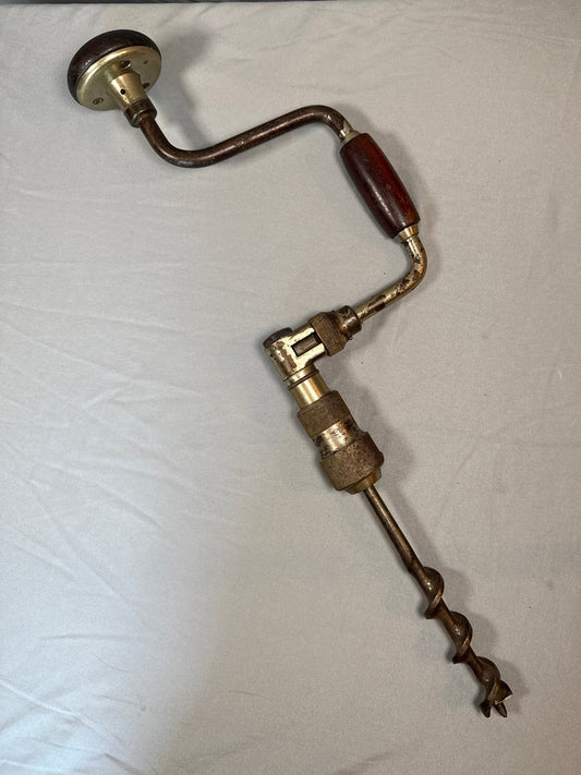 Vintage Hand Brace & Hand Drill Lot of 4 Woodworking Carpentry Tools