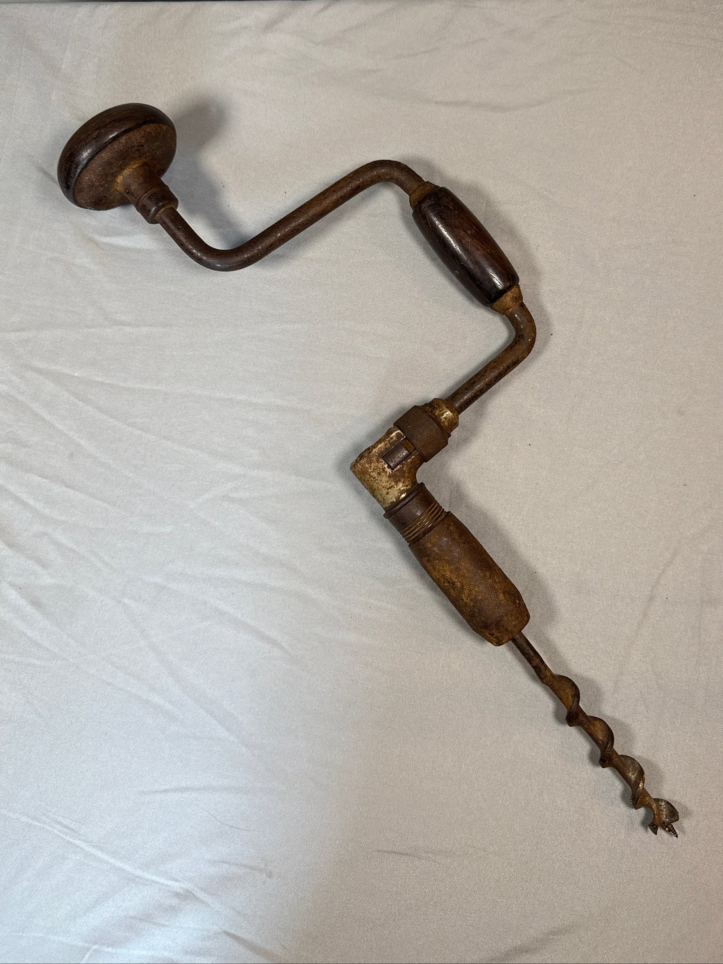 Vintage Hand Brace & Hand Drill Lot of 4 Woodworking Carpentry Tools