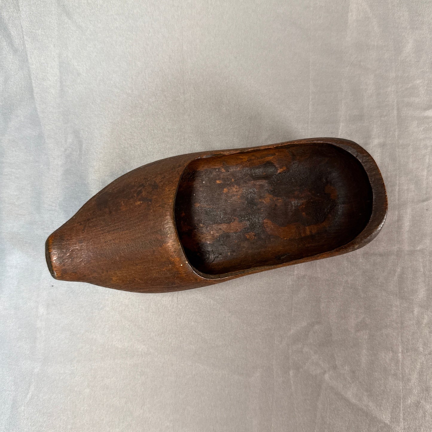 Antique Hand Carved Wooden Dutch Clog Shoe Folk Art Decor