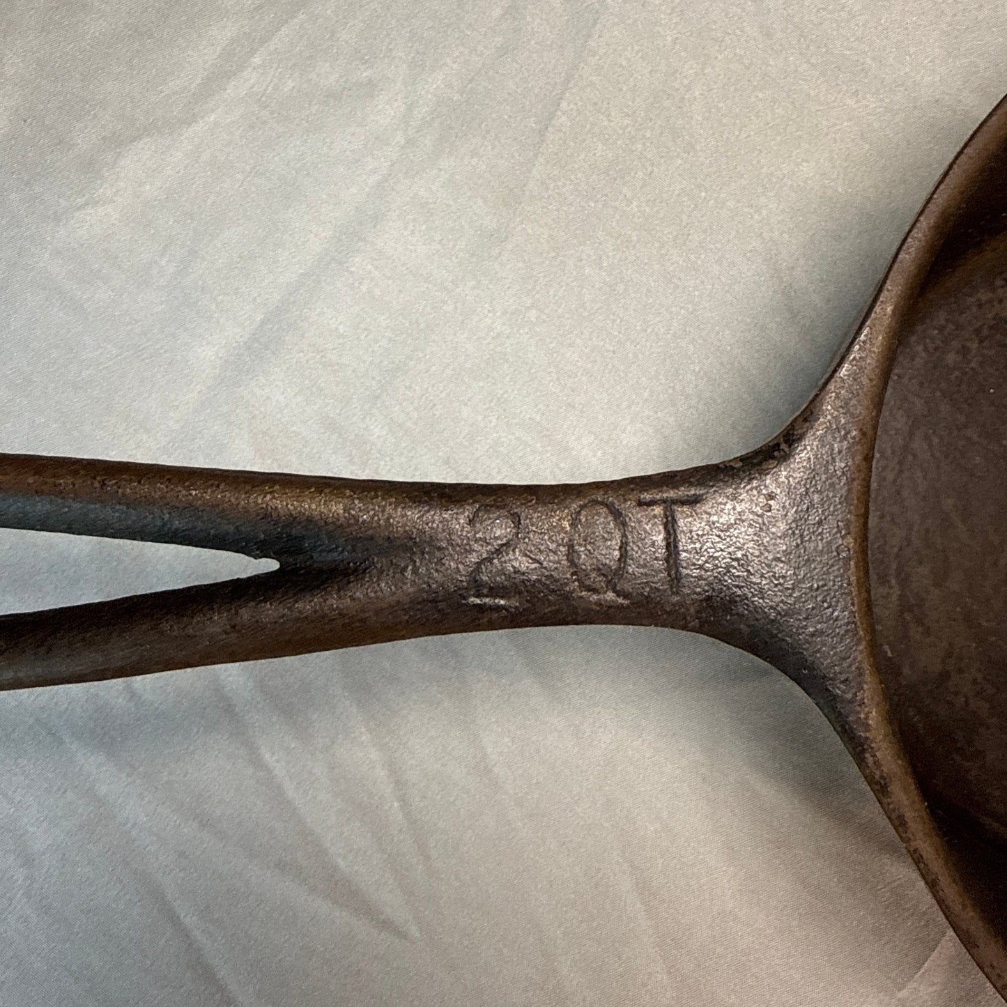Antique Unmarked Cast Iron 2 Qt Saucepan Deep Skillet Gate Style Handle
