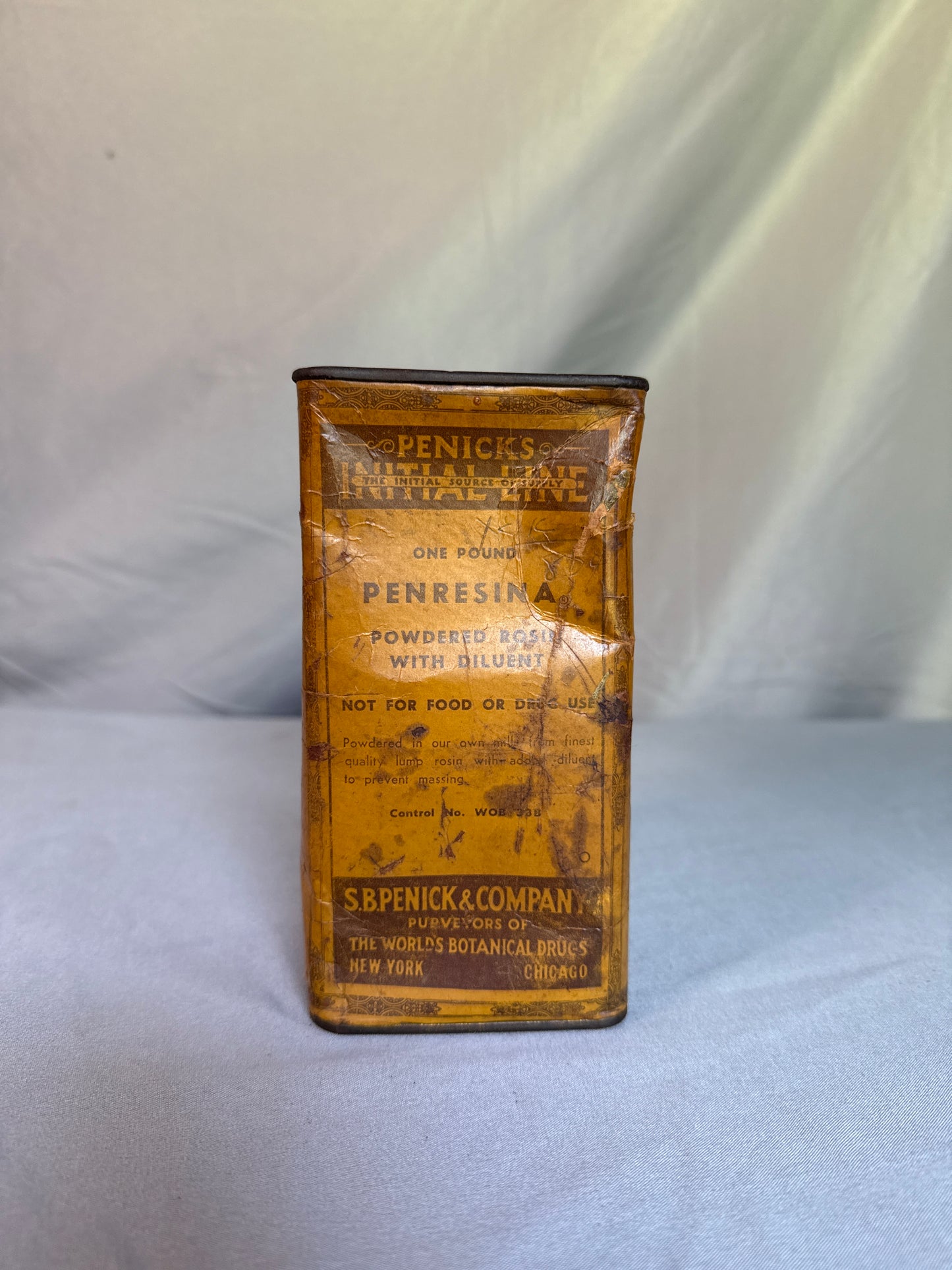 Vintage S.B. Penick & Company Penresina Powdered Rosin Tin