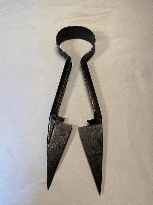 Antique Hand-Forged Iron Sheep Shears Primitive Spring Scissors