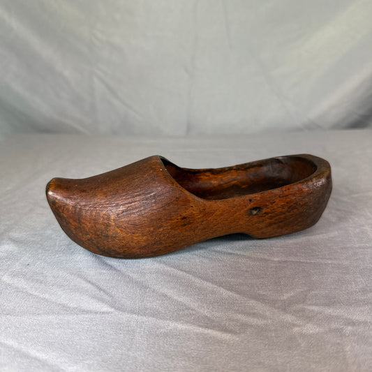 Antique Hand Carved Wooden Dutch Clog Shoe Folk Art Decor