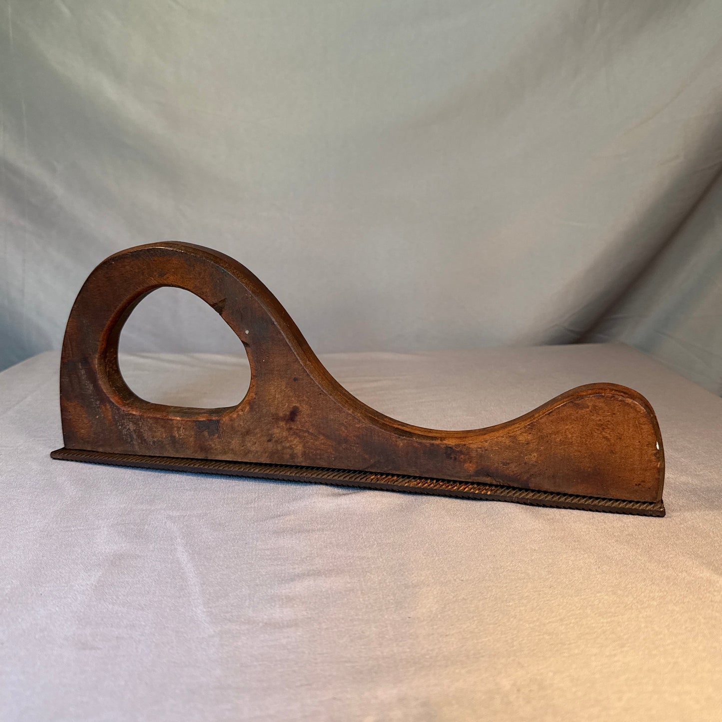 Antique Vixen Body File Holder Auto Body Lead Solder Plane Wood Handle Tool