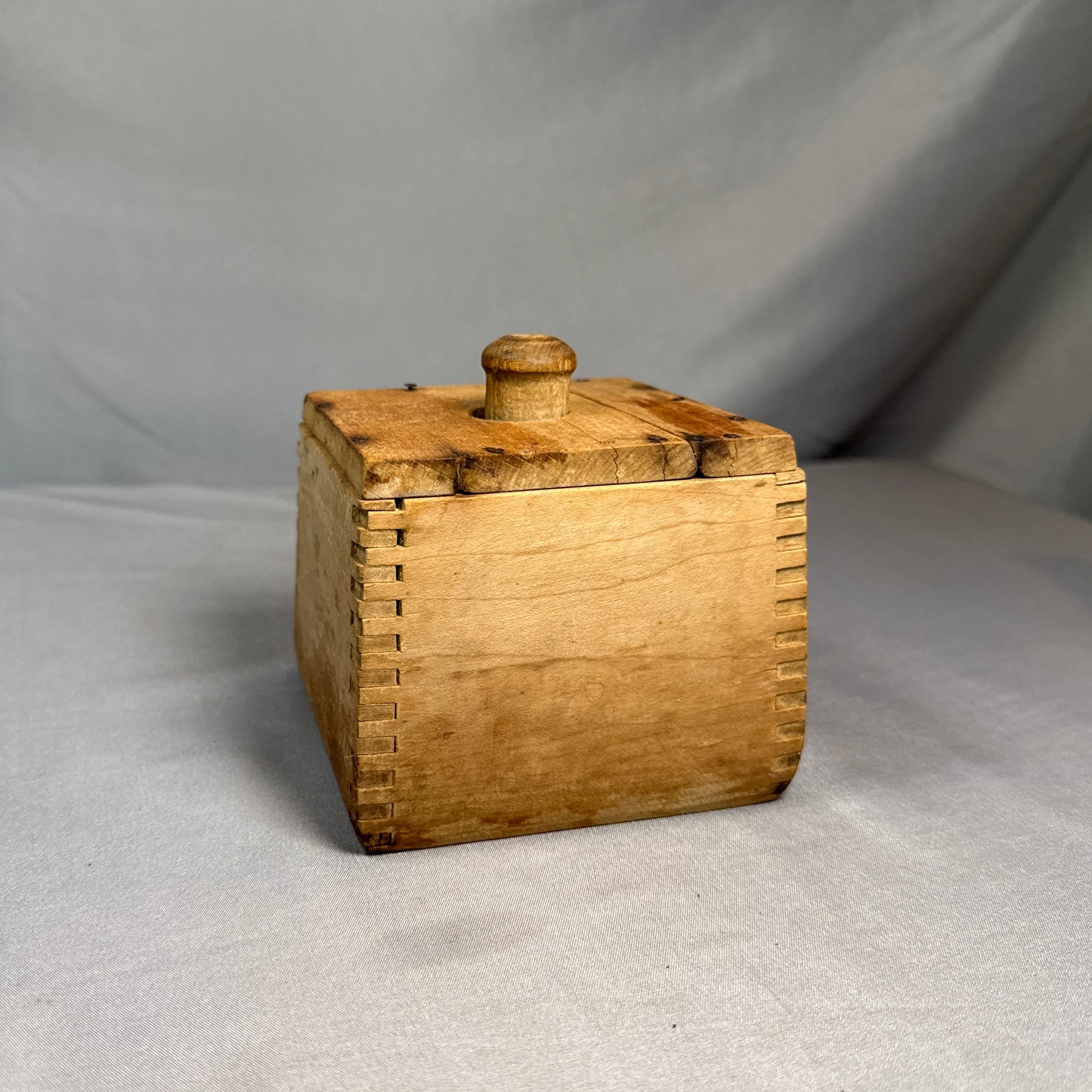 Antique Wooden Butter Mold Press 8 Point Star Primitive Farmhouse Kitchen Tool