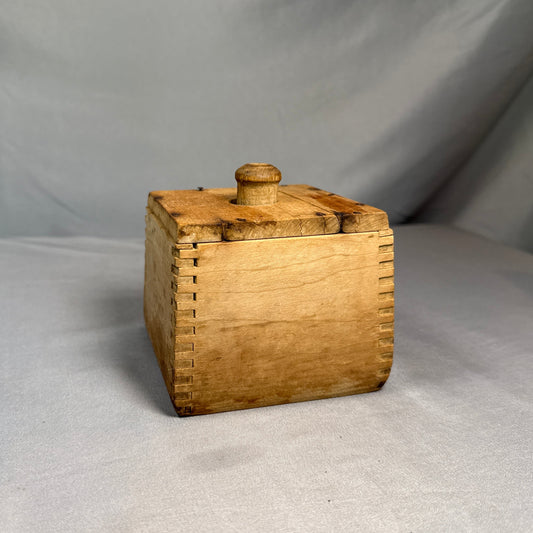 Antique Wooden Butter Mold Press 8 Point Star Primitive Farmhouse Kitchen Tool