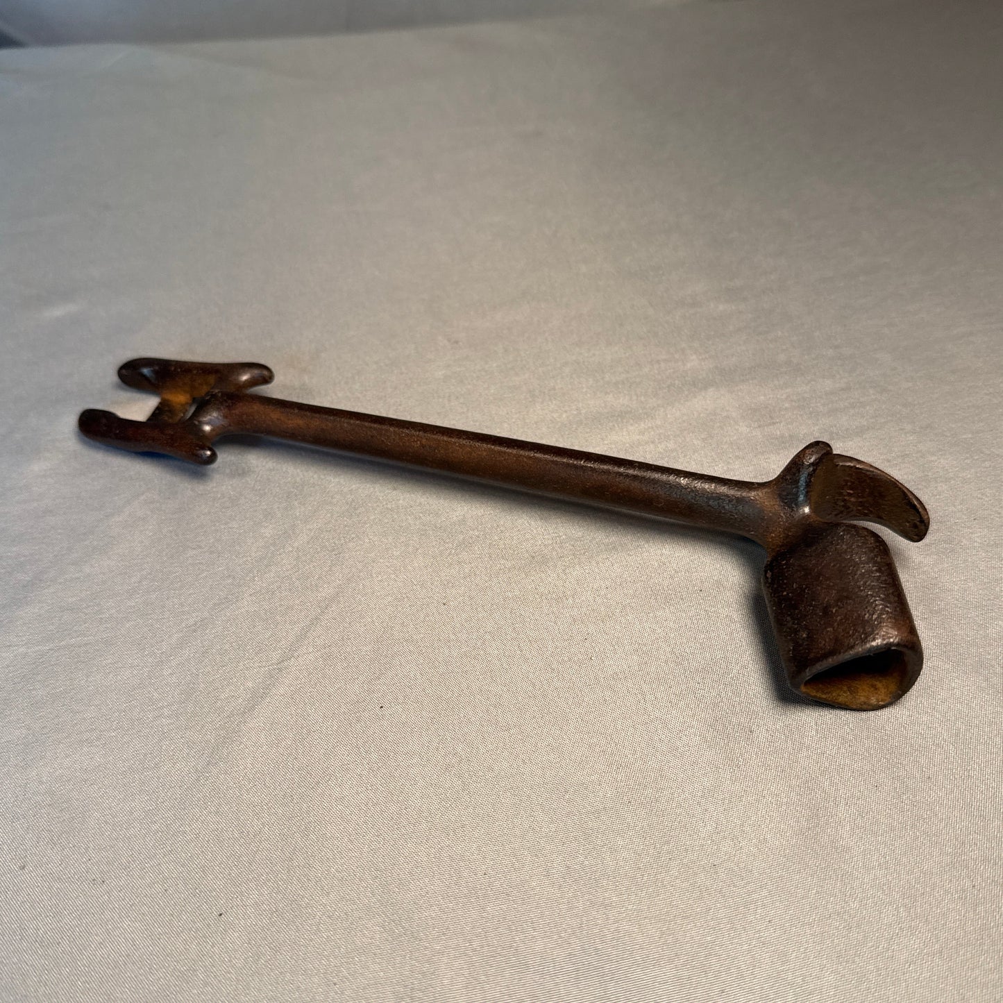 Antique Cast Iron Multi Tool Wrench Primitive Farm Implement Spanner Tool
