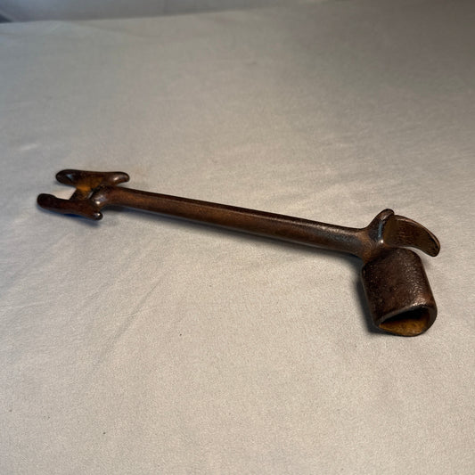 Antique Cast Iron Multi Tool Wrench Primitive Farm Implement Spanner Tool