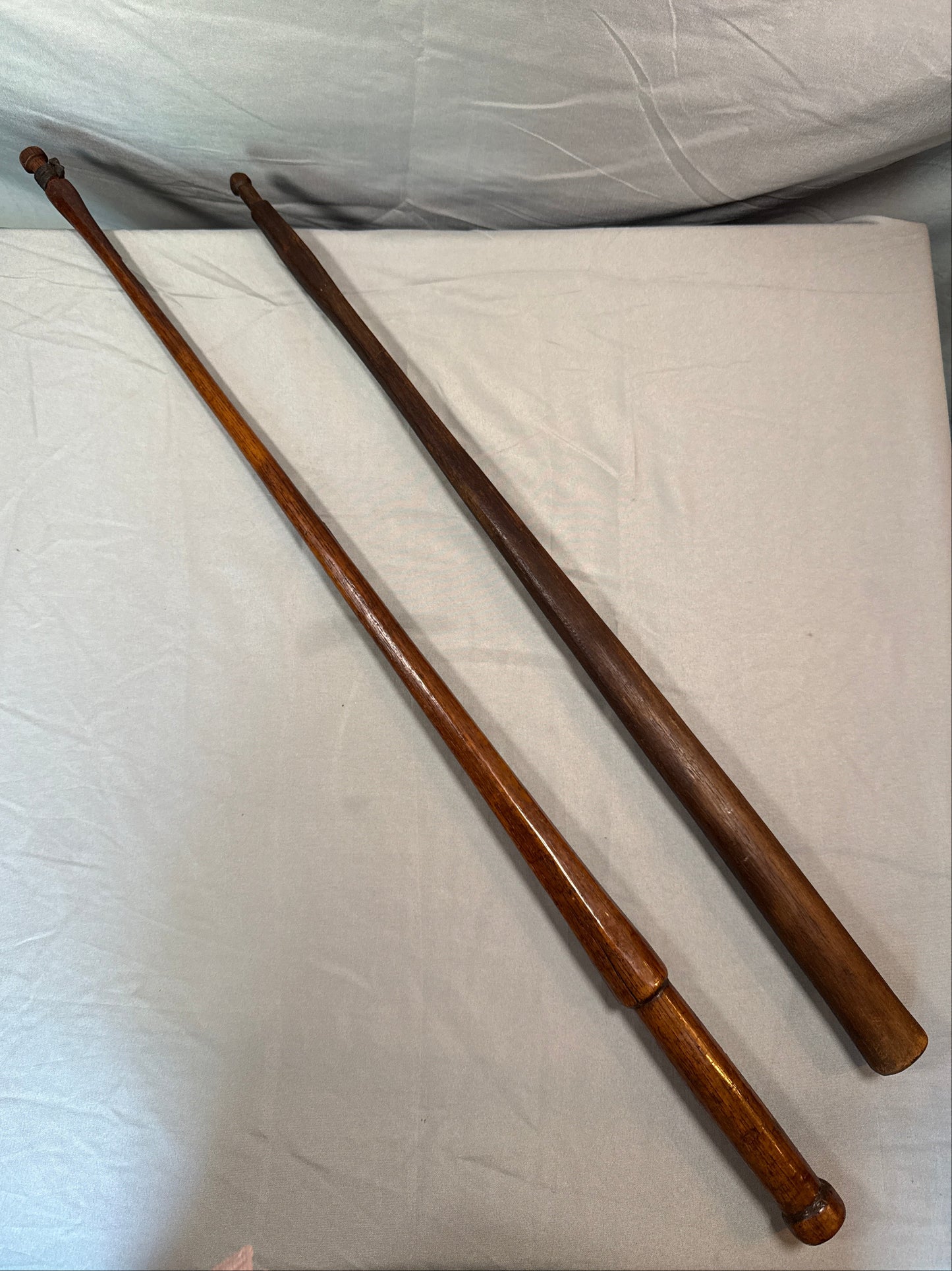 Antique Wooden Buggy Whip Stocks Pair Carriage Whip Handles