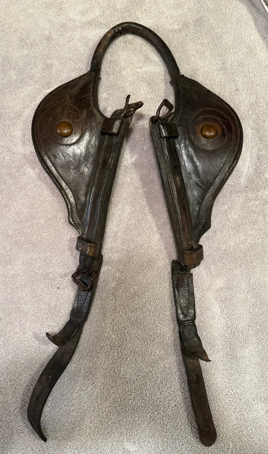 Antique Leather Horse Bridle Blinkers