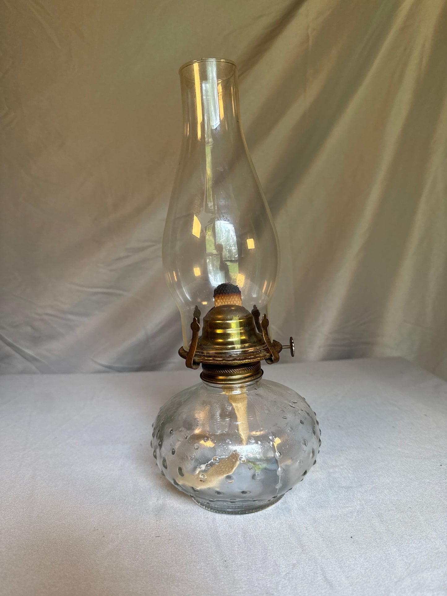Antique Glass Oil Lamp