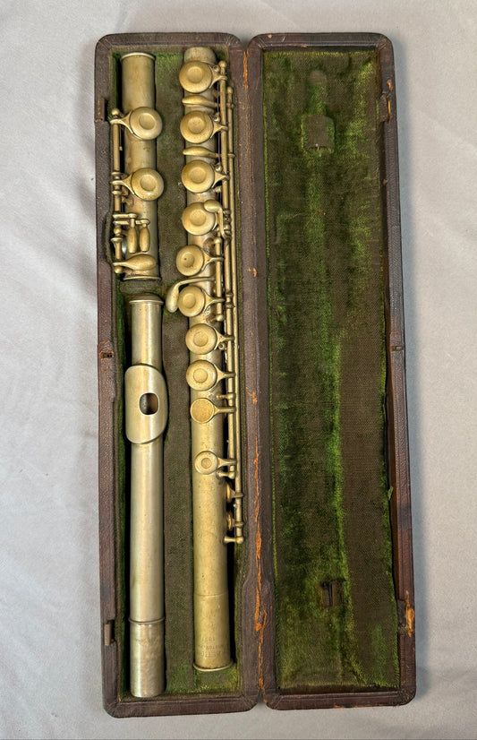 Antique Betton Boston Metal Flute with Original Case