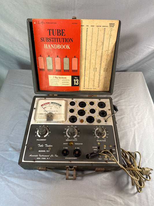 Accurate Instrument Model 157 Tube Tester w/ Tube Substitution Handbook